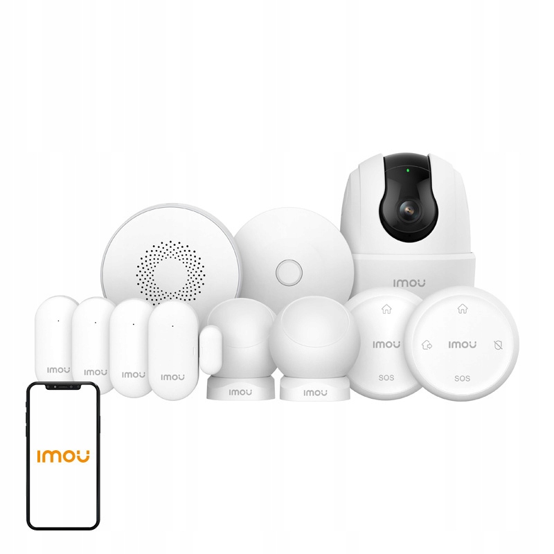 Imou Home Alarm Kit 11 Ranger 2C Zigbee Kamera 3MP Syrena 100DB Czujniki Hd