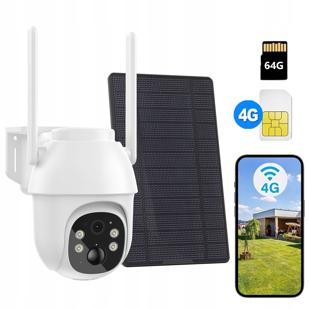 Lte Venkovní 4G kamera s baterií, Ptz 4G Solární kamera s Sim kartou
