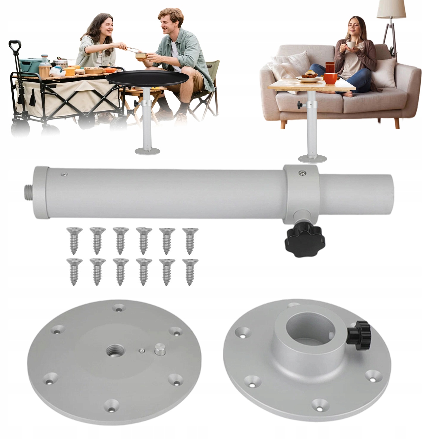 Hliníková Noha Stolu Nastavitelná Od 45 Do 69 CM Pro Karavan Jachty