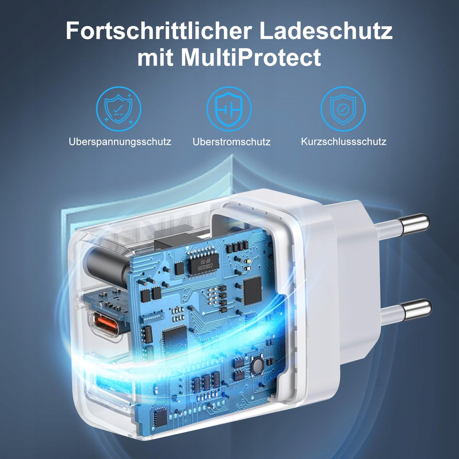 FoBrown Ładowarka USB C 20W 2 Porty QC30 Szybkie Ładowanie Samsung iPhone — miniatura 4