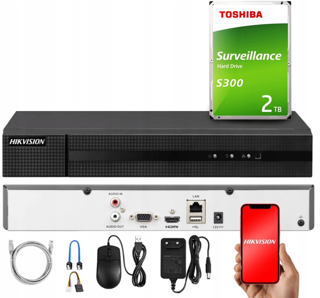 Ip rekordér pre kamery Hikvision 4108MH Disk 2TB