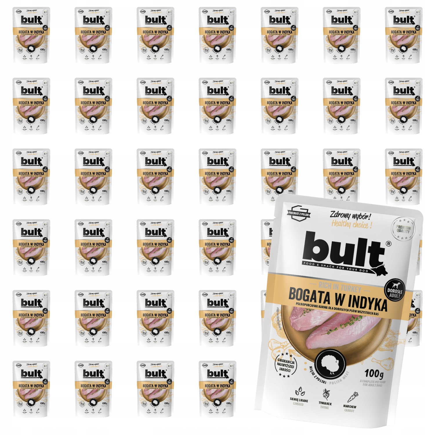 Levně Vlhké Krmivo Pro Psa Bult Sáček Mletý Bohatý Na Krůtu Set 40x100G