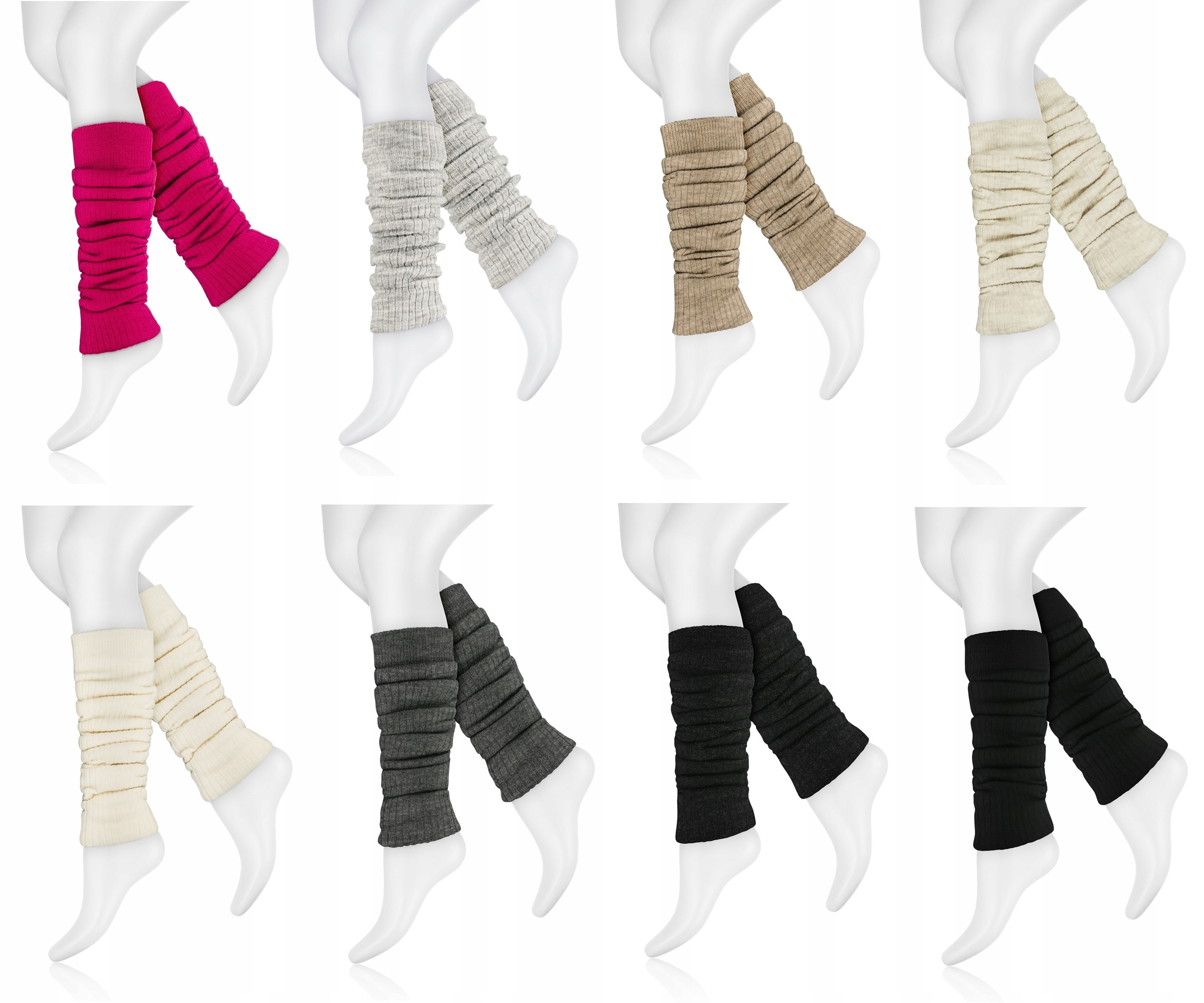 GETRY WEŁNIANE DAMSKIE INTENSO OCIEPLACZE CZARNY Kolor czarny