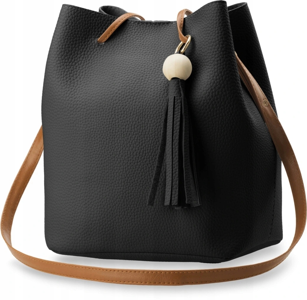 TOREBKA DAMSKA WOREK FRĘDZLE BOHO SHOPPER SASZETKA Materiał dominujący skóra ekologiczna