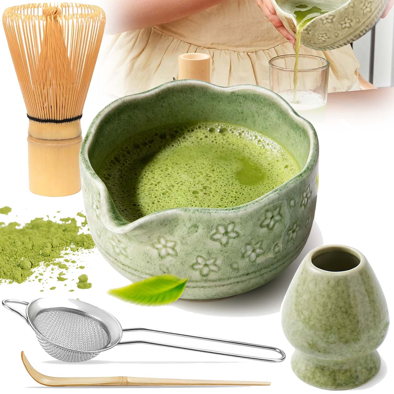 Levně Sada Na Výrobu Matcha 5-DÍLNÁ Dárková Sada Na Čaj Macha