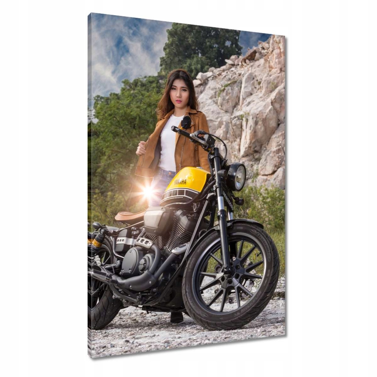 Obrazy 60x90 Holka u motocyklu