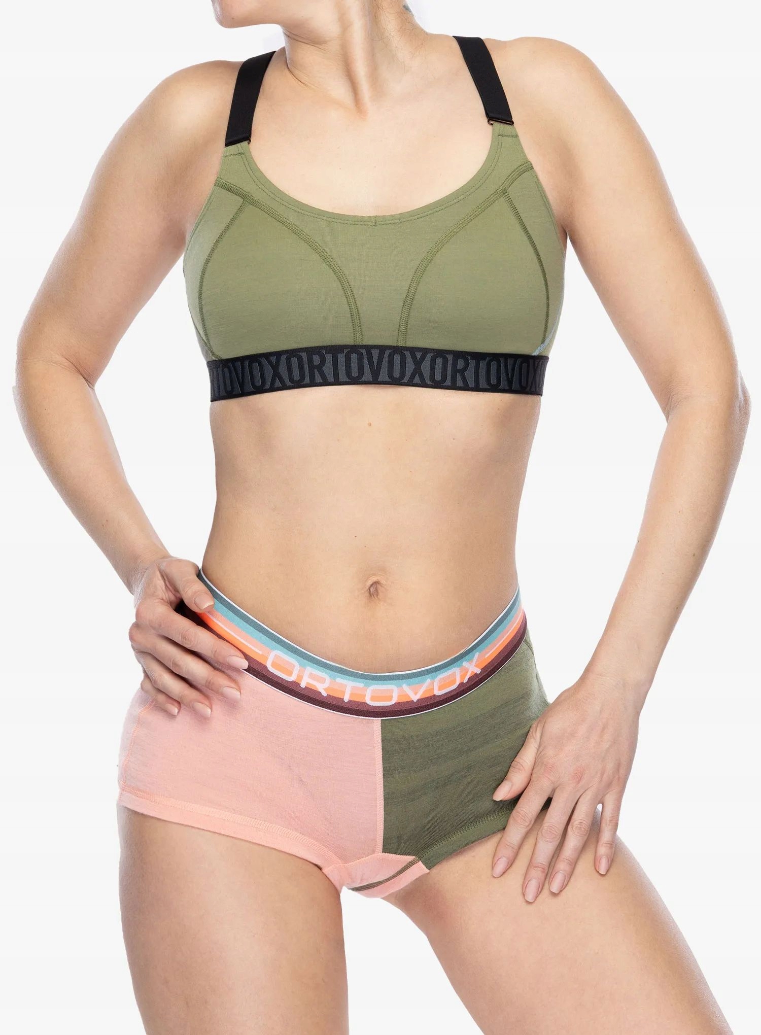 Sportovní podprsenka Ortovox 150 Essential Sports Top wild herbs Xs