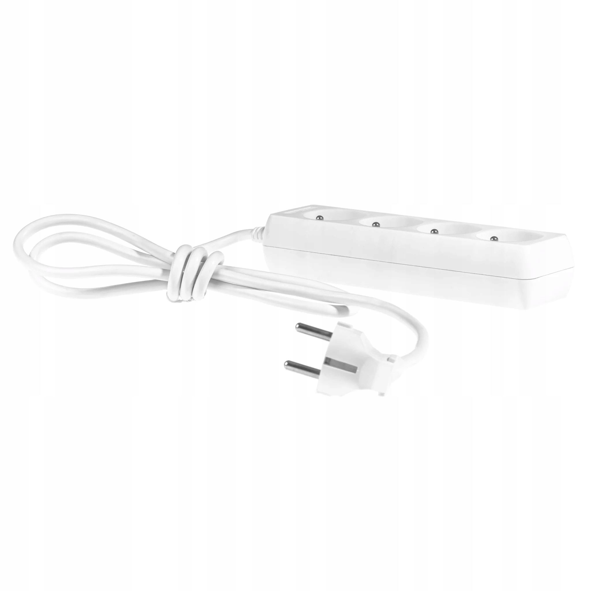 PRZEDŁUŻACZ ELEKTRYCZNY 4 GNIAZDA 1.5M Listwa Zasilająca Z/U 10A PLASTROL Marka Plast-Rol