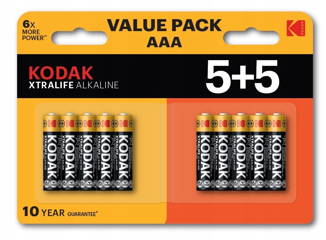 Kodak Baterie Alkaliczne Xtralife Aaa LR3 5+5 (10P