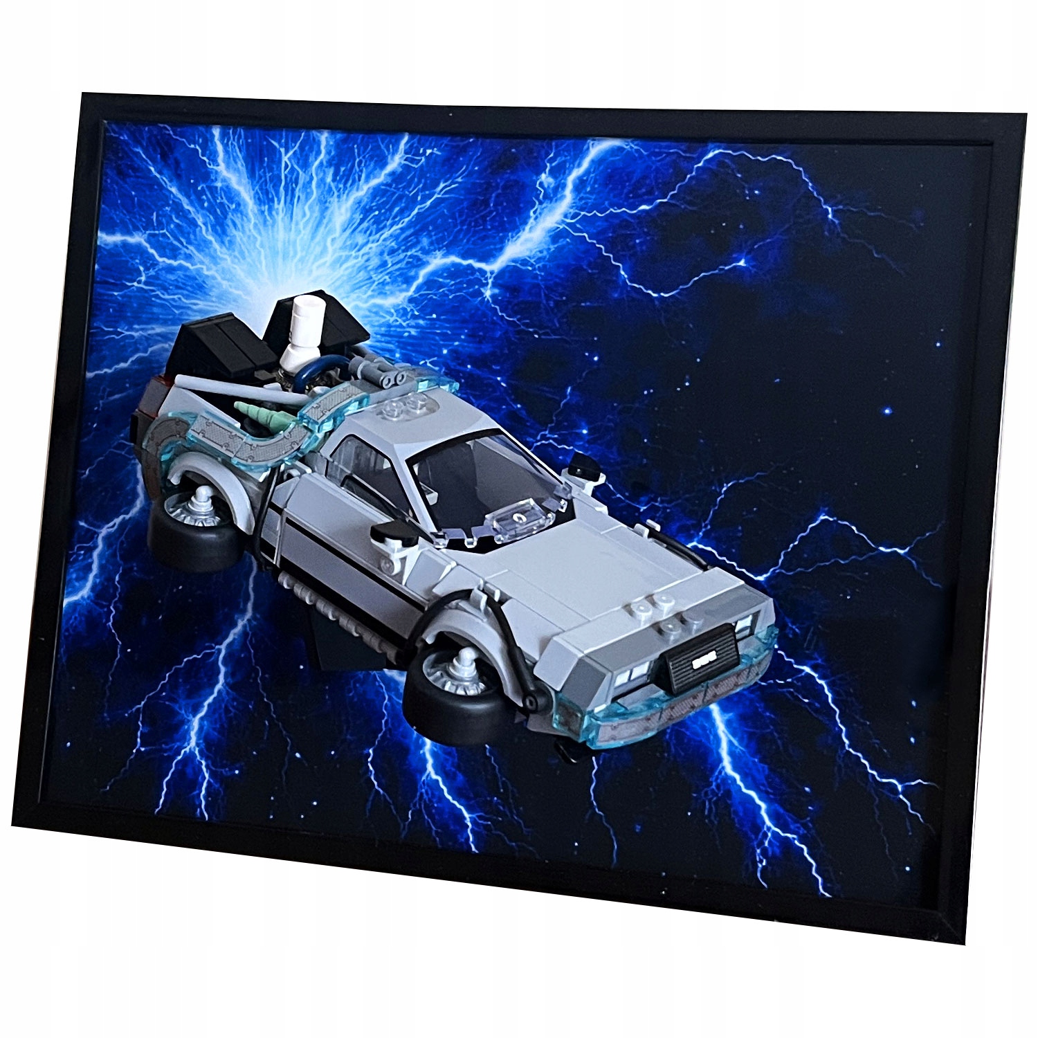 Rámeček s držákem pro Lego 77256 Stroj času z Návratu do budoucnosti