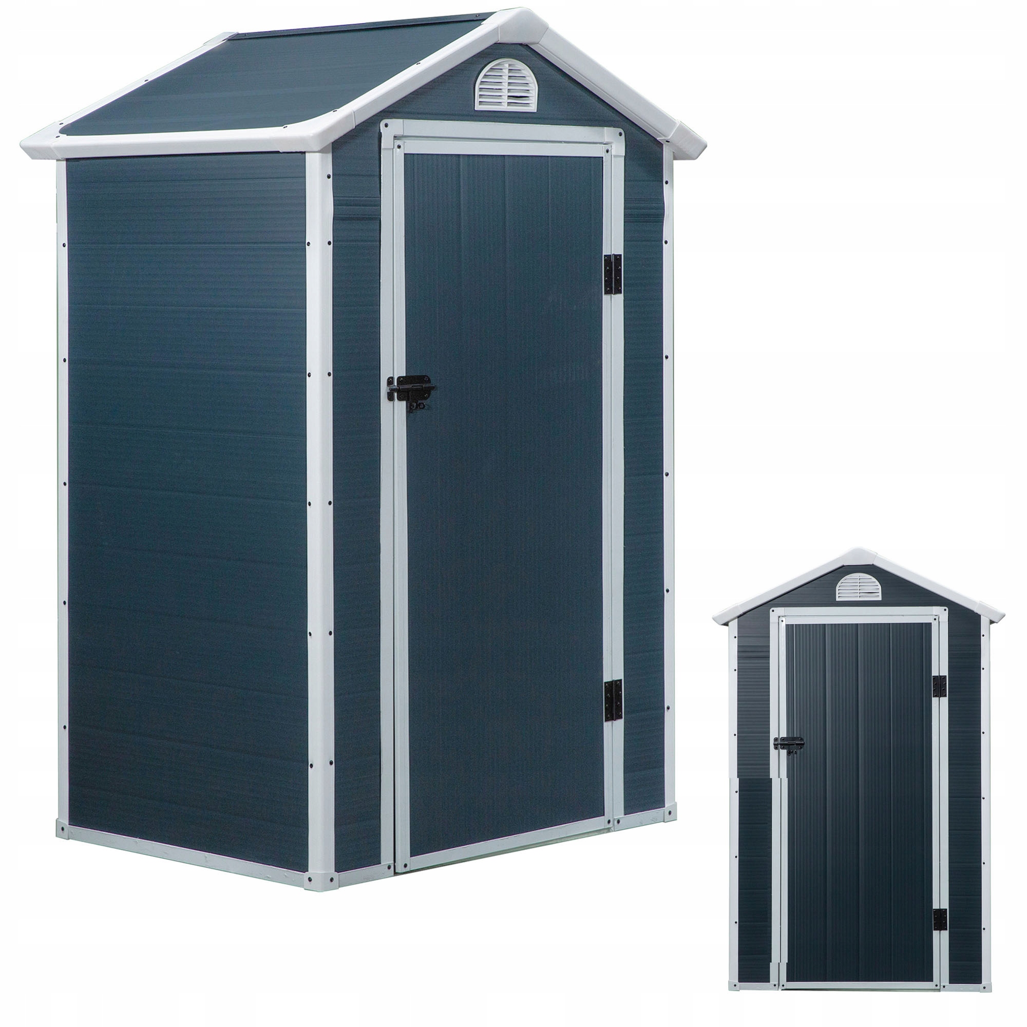 Zahradní Domek Na Nářadí 134x104x204cm Kovový domek šedý