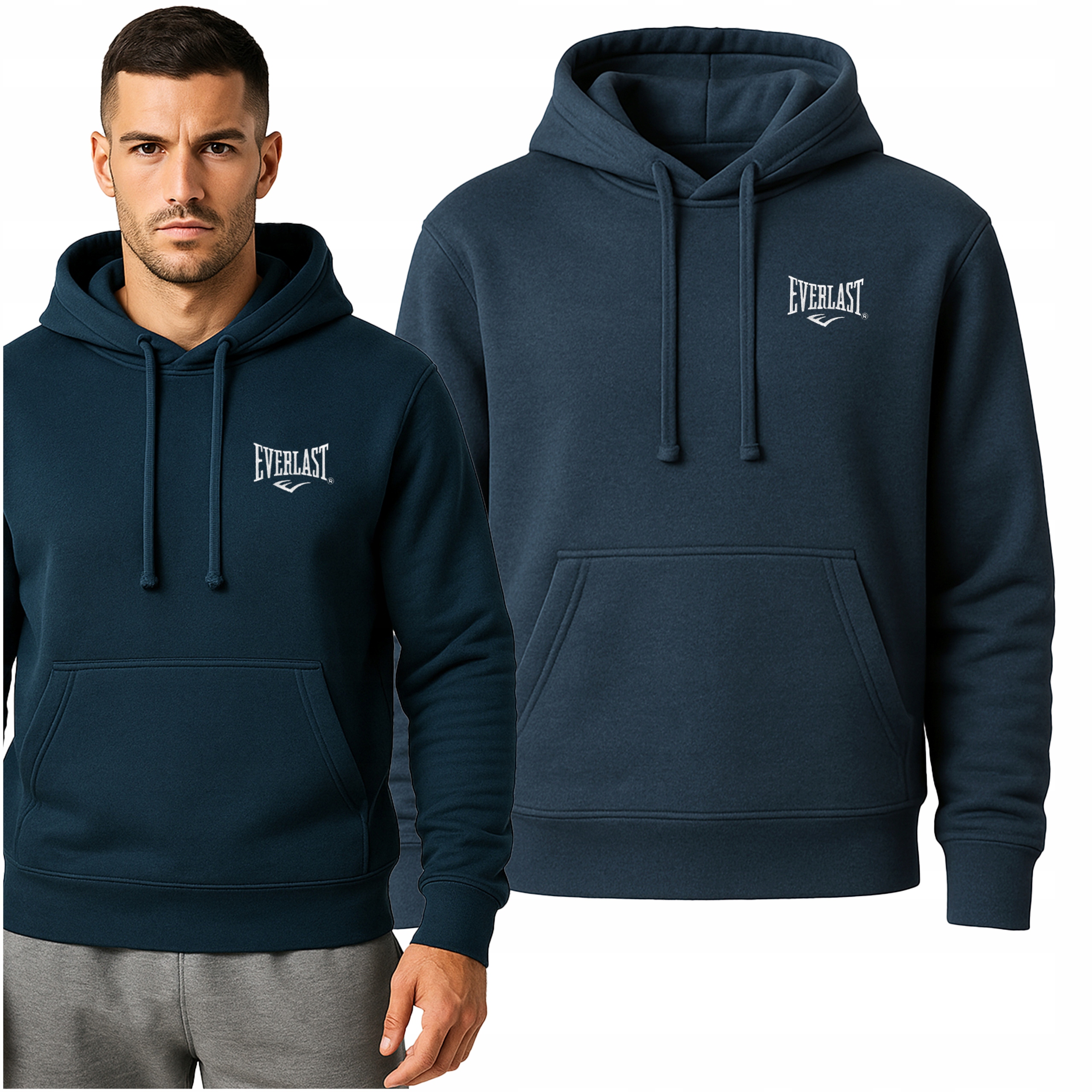 Everlast Bluza Męska Dresowa Bawełna Dres Sportowy Logo Rozmiar XL