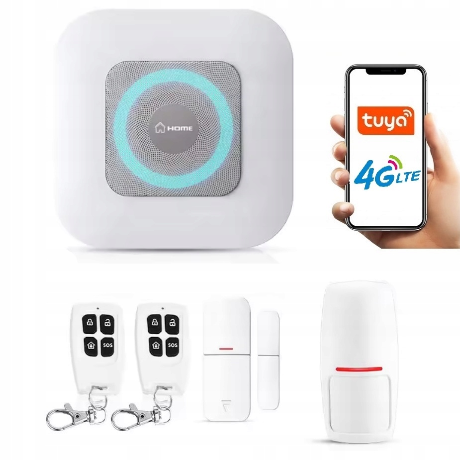 Bezdrôtový Alarm Syrena Gsm Tuya Smart V Poľštine Na Sim Kartu