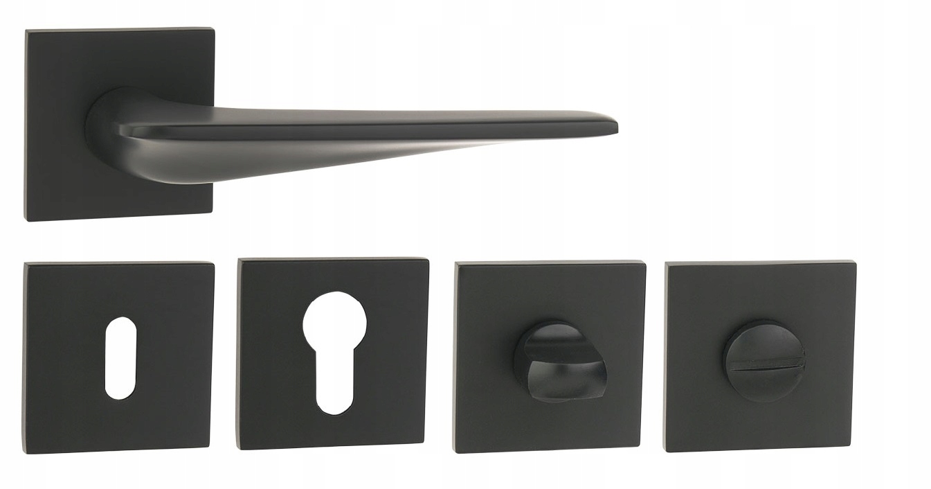 černá klika Rondo komplet rozety bonus