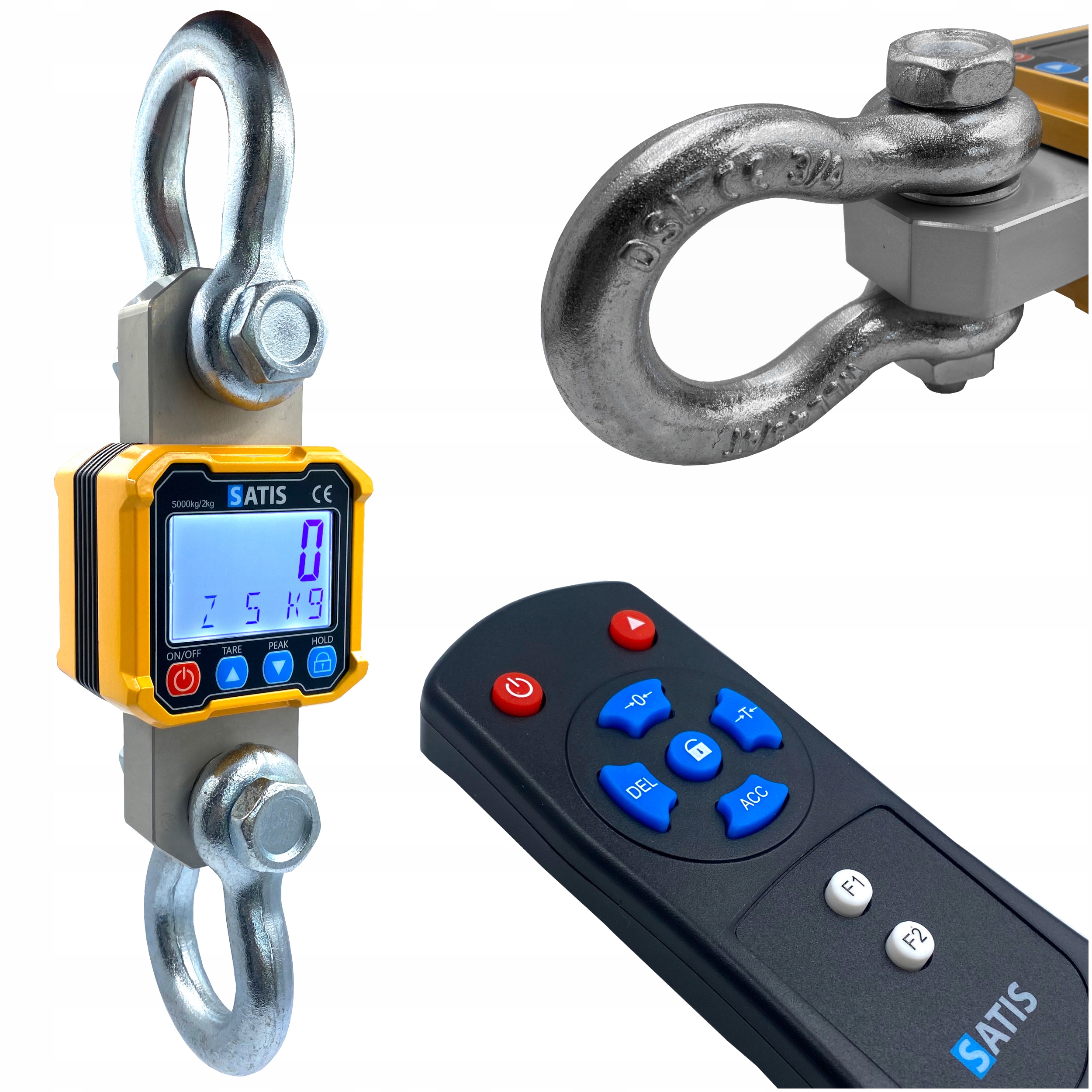 Waga Hakowa 5T 5000KG Elektroniczna Na Baterie Pilot Przemysłowa