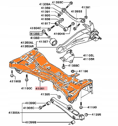 WÓZEK BELKA RAMA SANKI TYŁ OUTLANDER I 03- 4wd Waga produktu z opakowaniem jednostkowym 16 kg
