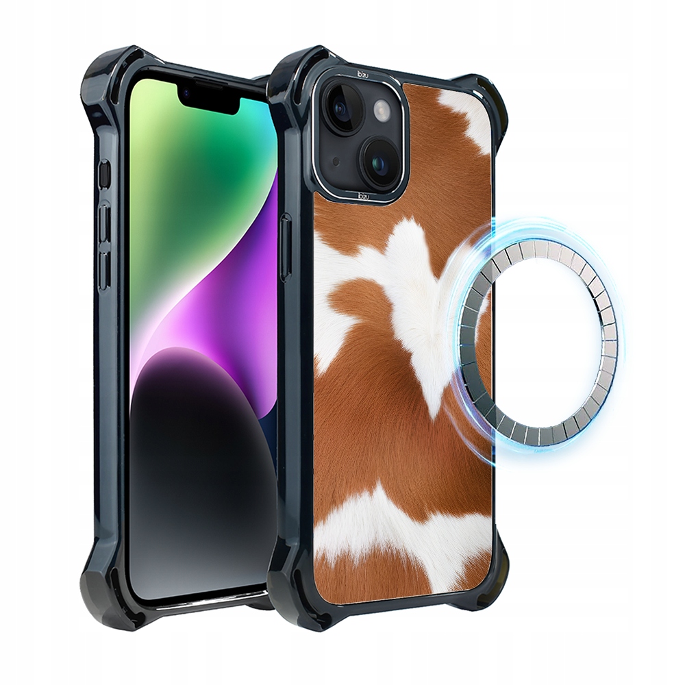 Pouzdro pro iPhone 14 Plus Ibizu DropGuard Ultra s MagSafe, Alpská kráva