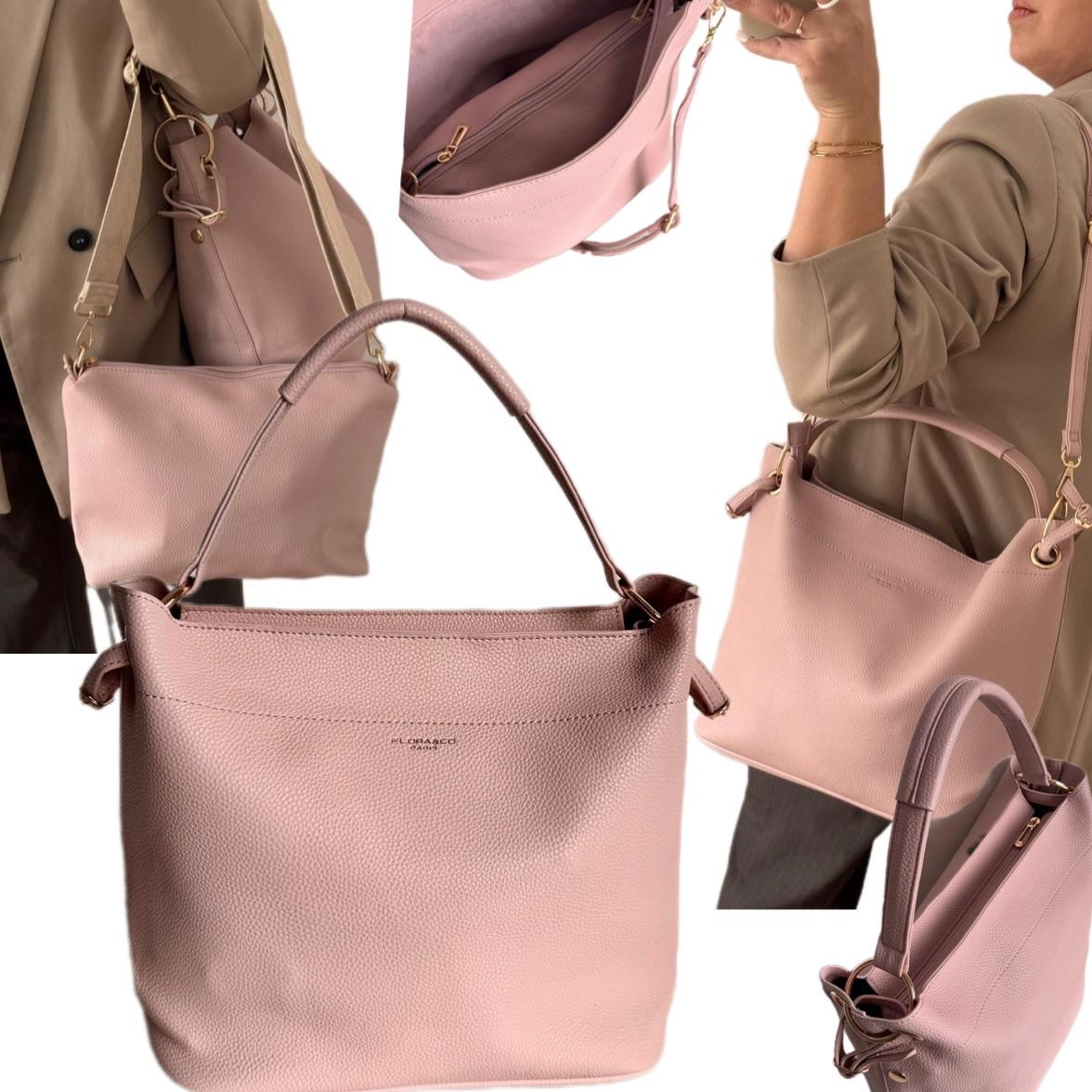 Dámská Kabelka Dárek Na Velikonoce Flora&co Sáček Růžový Pudrový Růžový A4