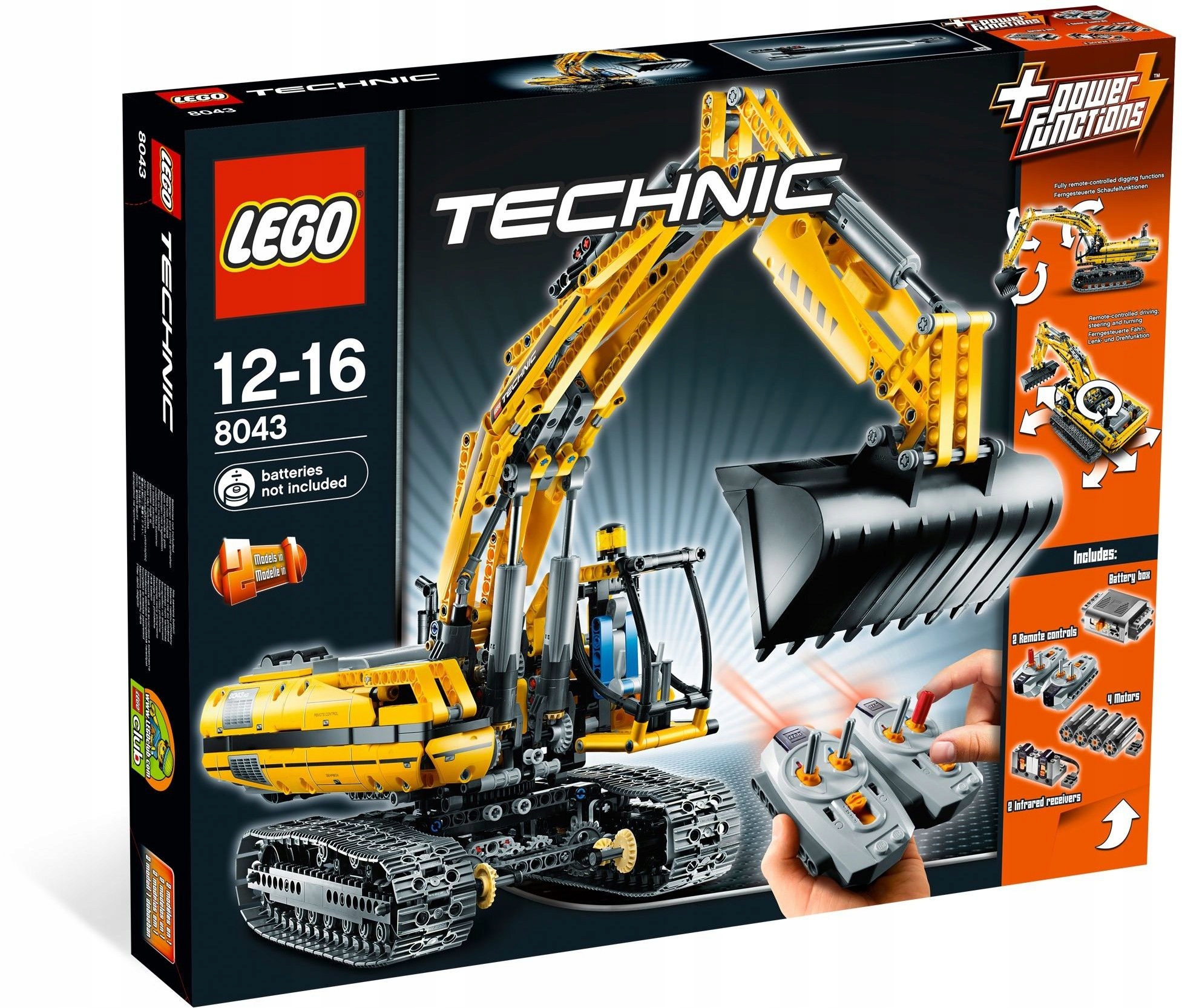 Lego Technic 8043 Motorizovaný bagr Nové