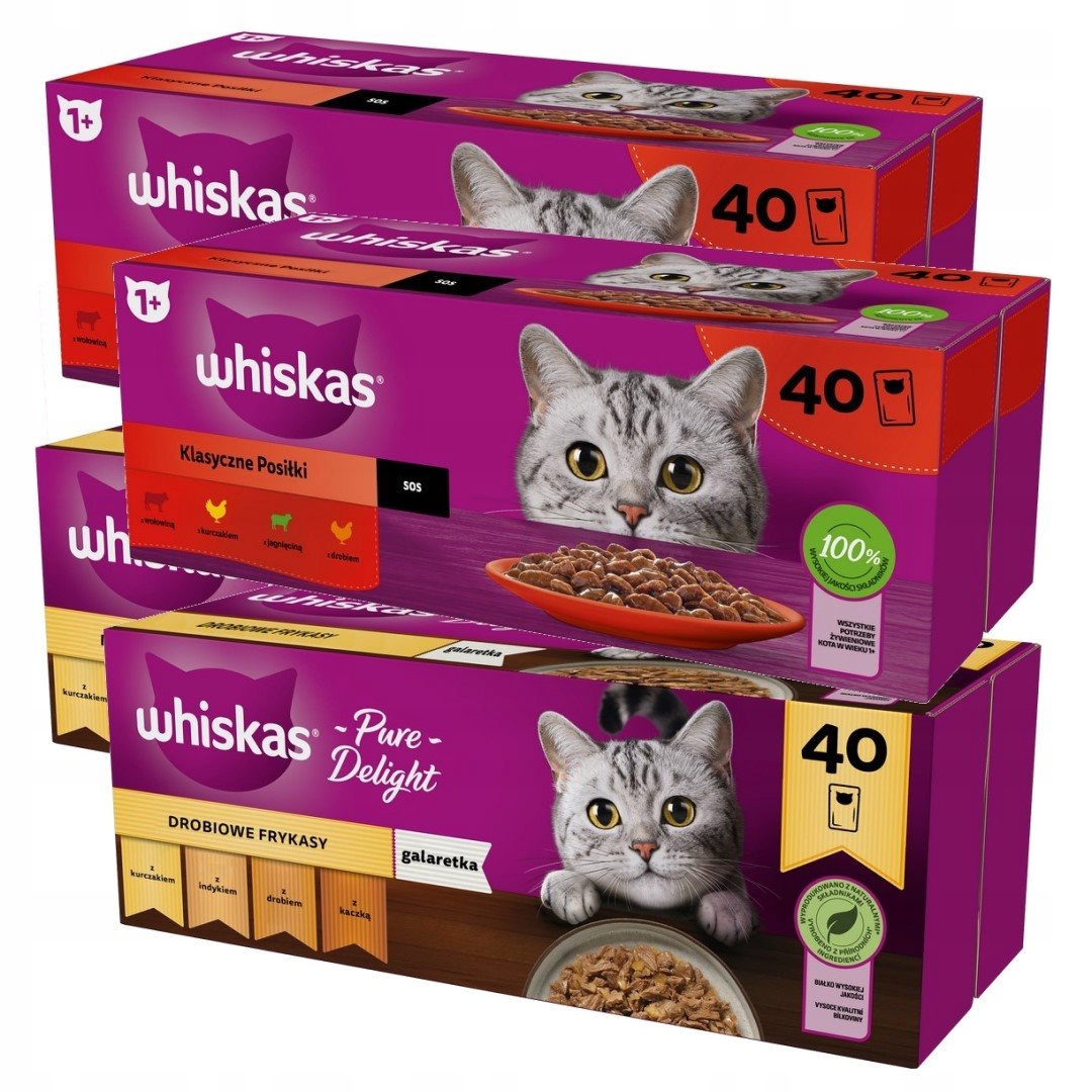 Whiskas Drobiowe Frykasy Klasyczne Posiłki 160x85G