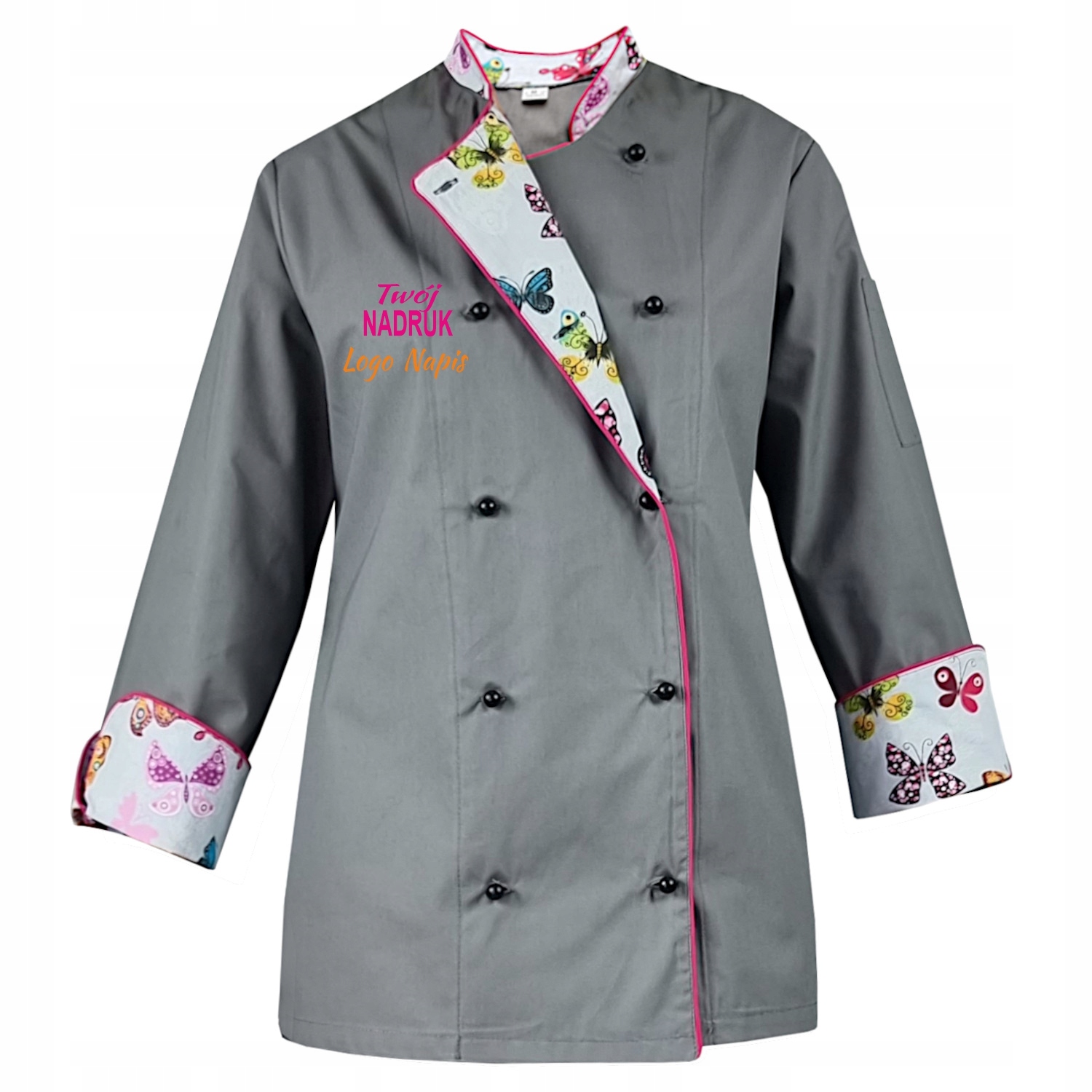 Dámská kuchařská Mikina , šedá W2, s potiskem vašeho loga, velikost L