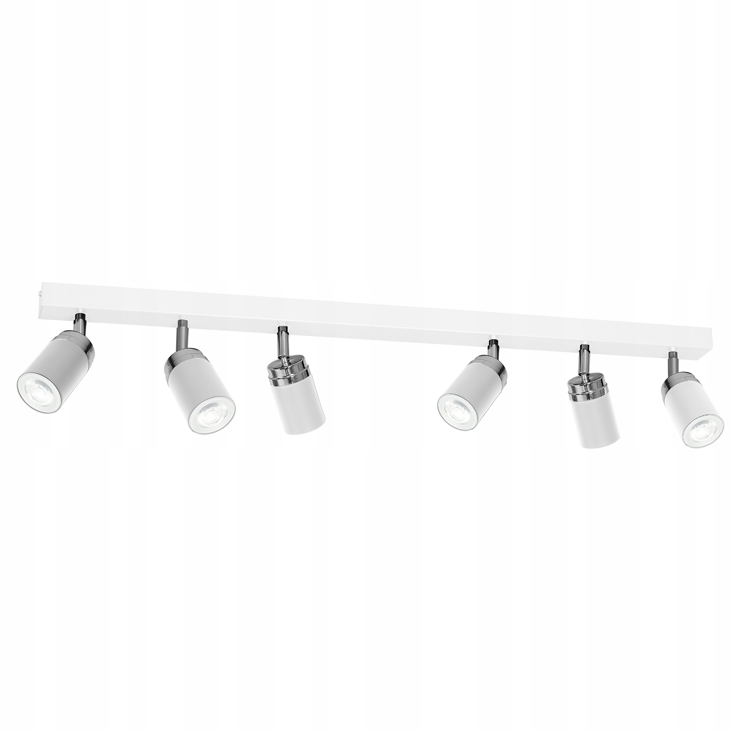 Stropní bodové svítidlo bílý mat chrom moderní 6 bodů lišta 90 cm Luminex