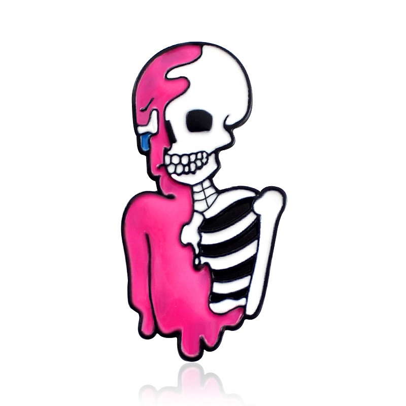 

Pinets przypinka Kościotrup róż Punk Czaszka Emo