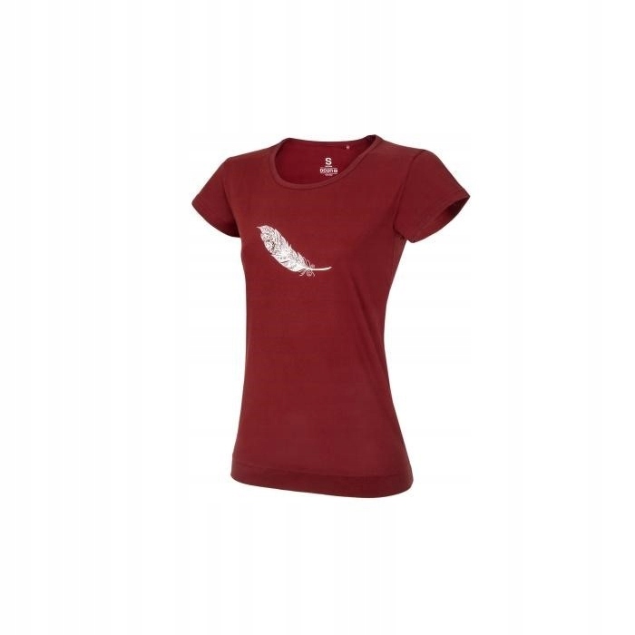 Dámské tričko Ocún Classic T Organic Woman Feather wine syrah|XS