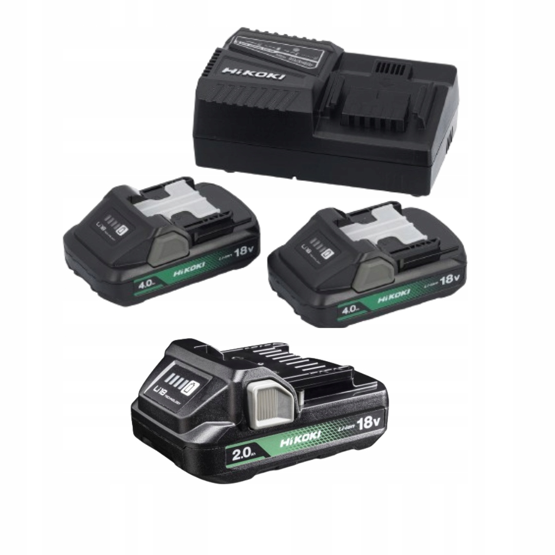 Ładowarka i 2xAku 18V 4,0Ah Hikoki UC18YFSL WEZ + Aku Hikoki 2,0Ah BSL1820M