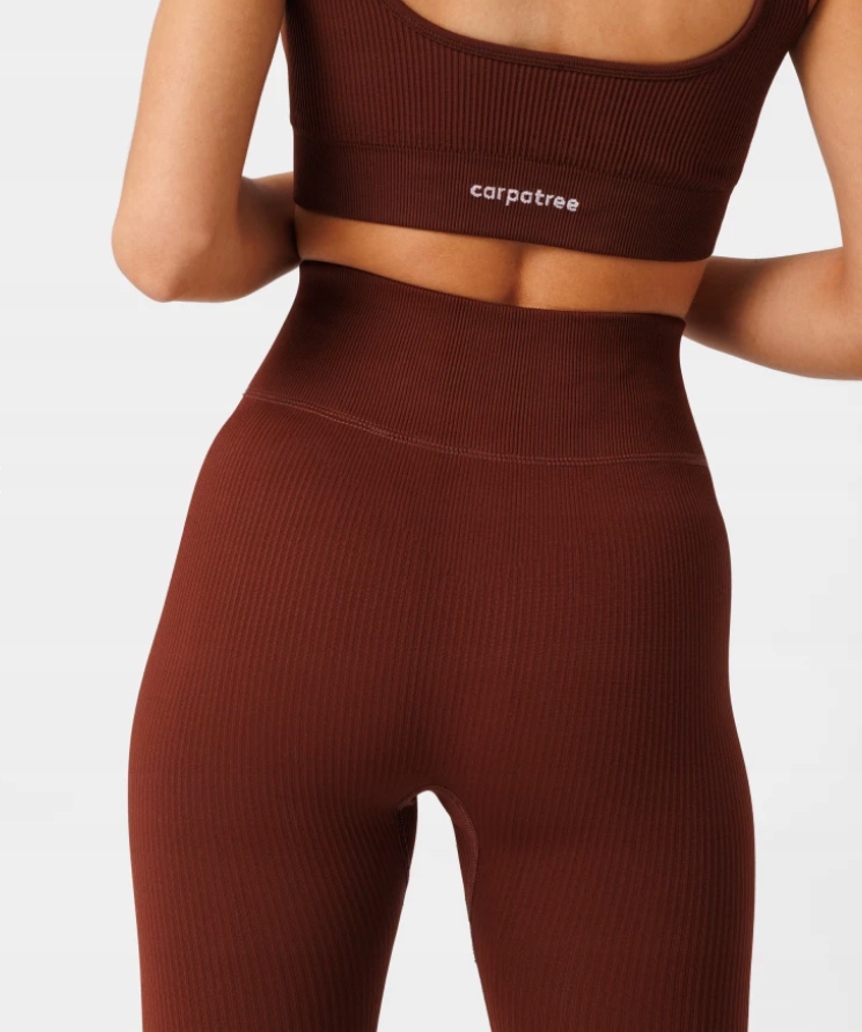 LEGGINSY BEZSZWOWE FITNESS CARPATREE BRĄZOWE - S EAN (GTIN) 5903845493141