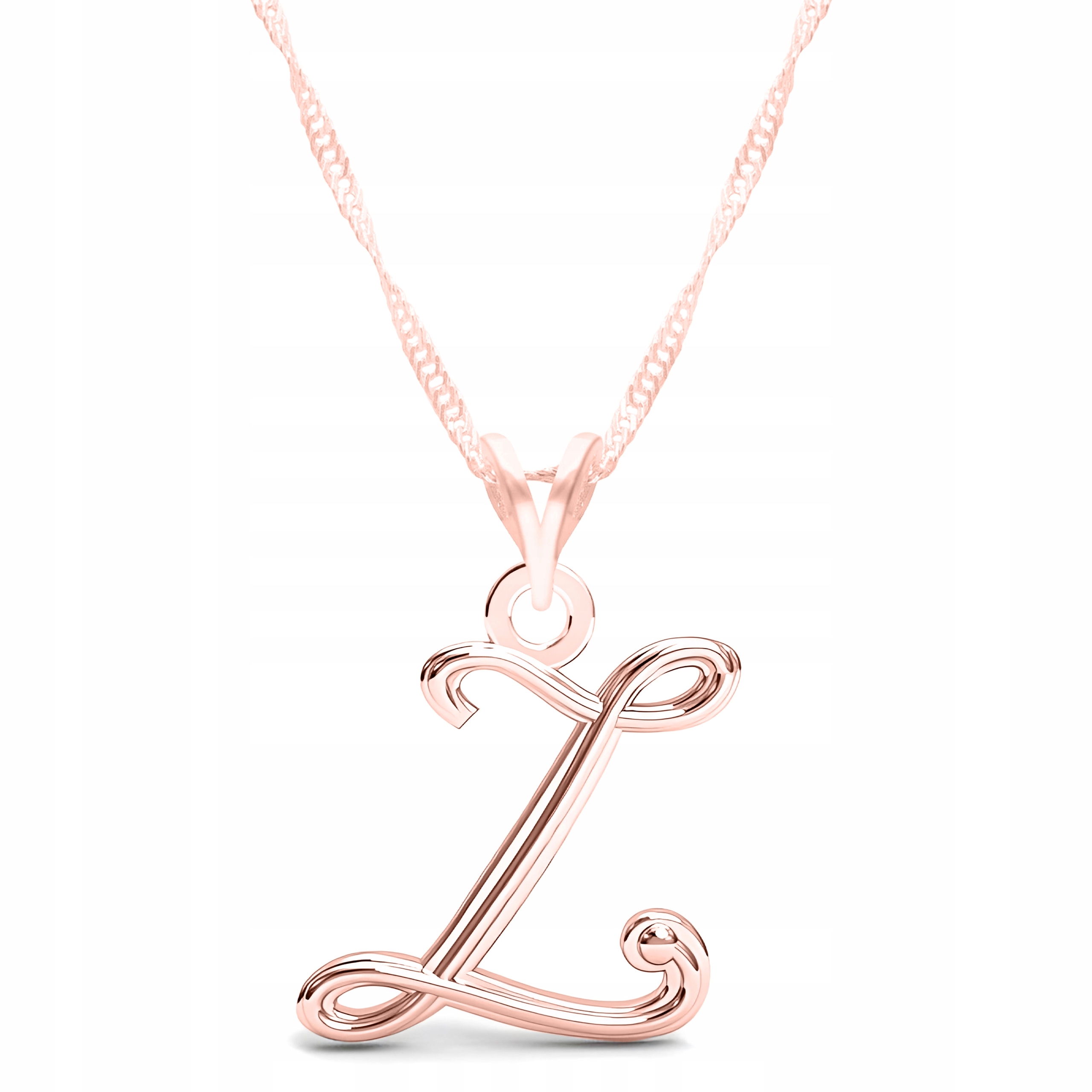 Pozlacený náhrdelník s písmenem Iniciál Velké písmeno Jméno Letter Z Stříbro 925