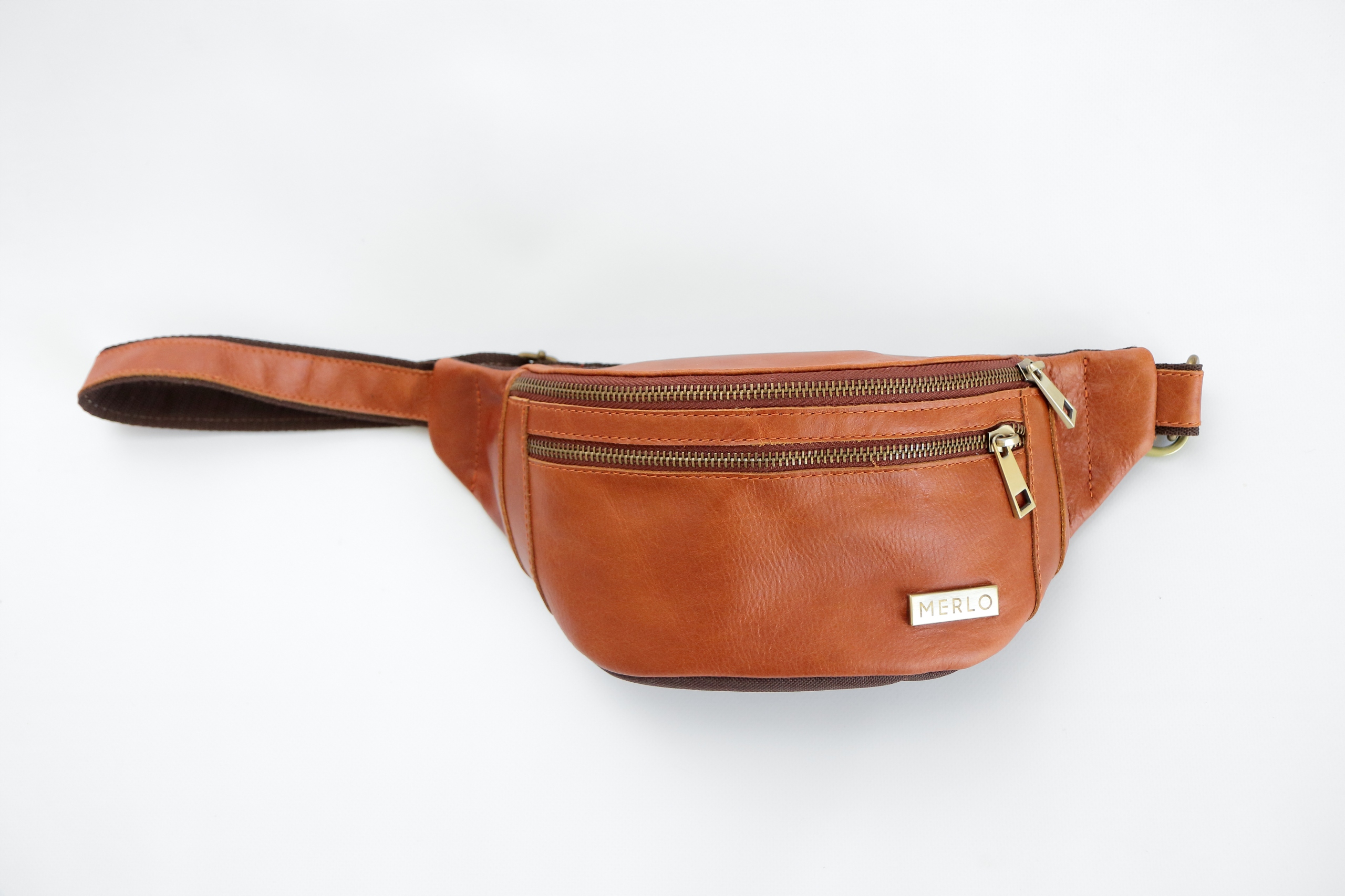 SASZETKA TORBA MĘSKA do pasa CAMEL SKÓRA nerka