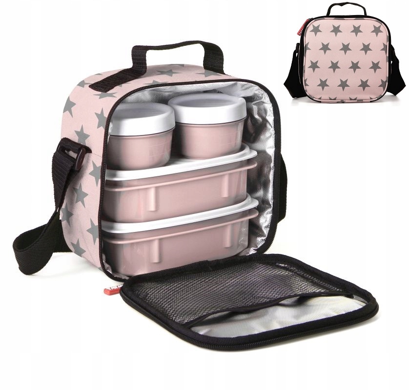 

LunchBox Torba termiczna na jedzenie 4 Pojemniki