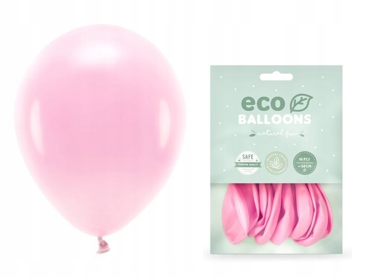 

Balony Eco jasnoróżowe Urodziny 30cm pastelowe 10x