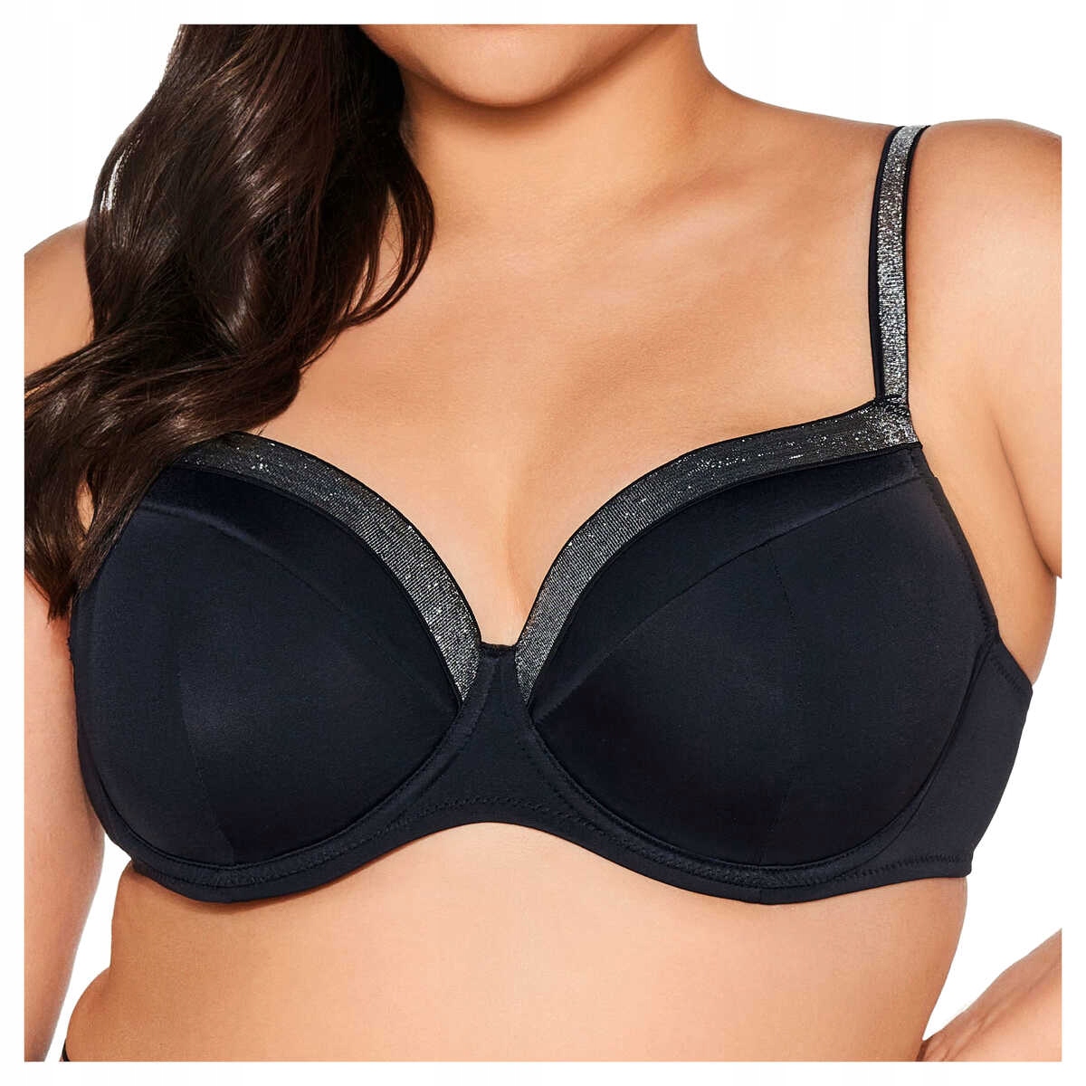 Ava Plavková podprsenka vyztužená horní část oblečení Sk 224 černá plus 85H