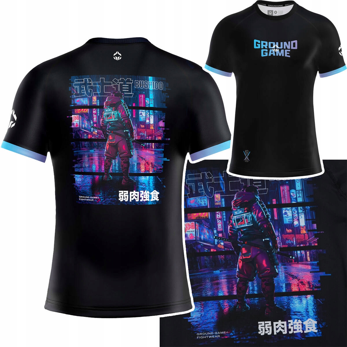 Rashguard Cyber Samurai Ground Game Vale Tudo Mma Bjj L