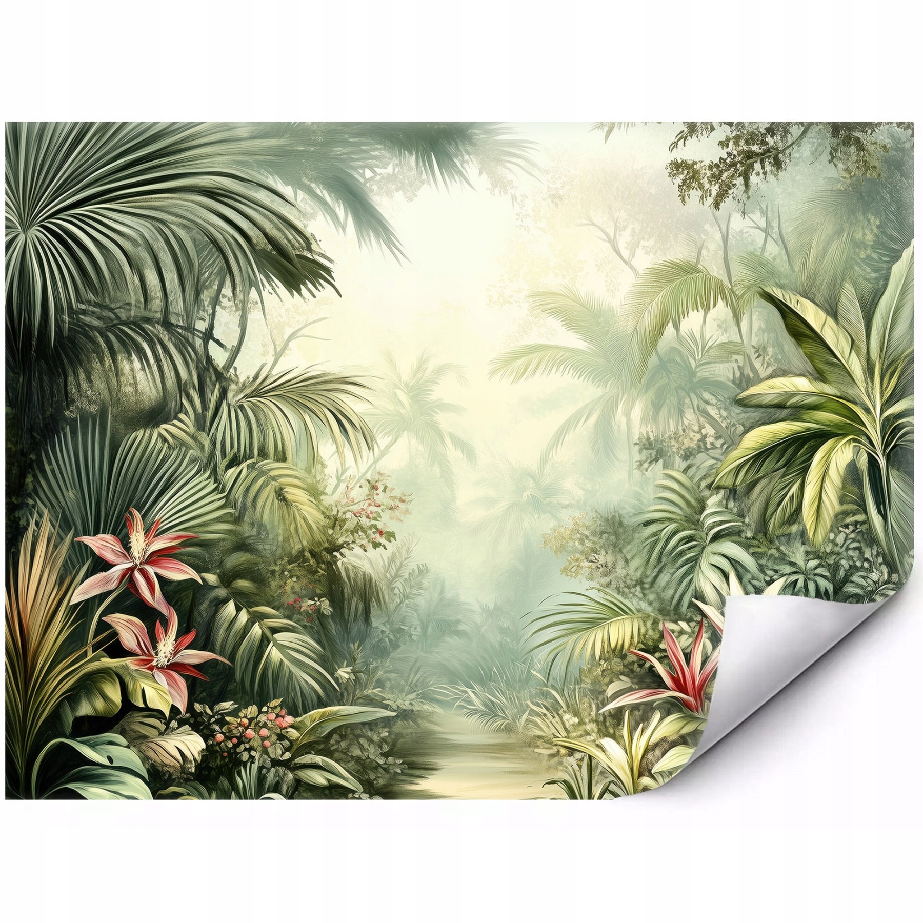 Samolepicí fototapeta Džungle s tropickými květy 150 x 105 cm