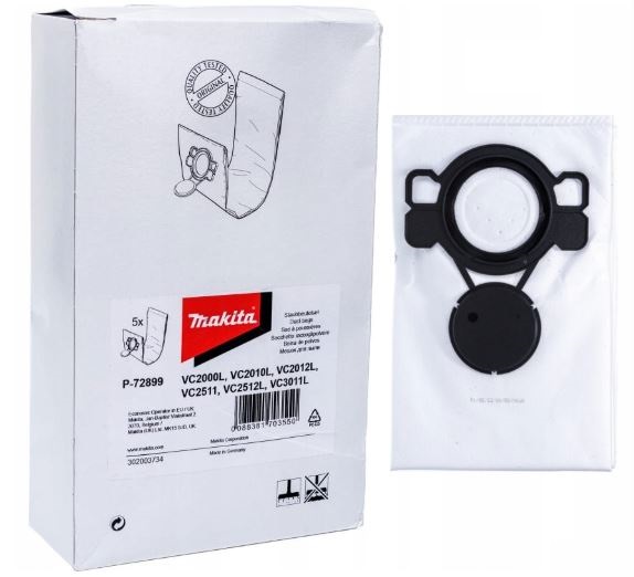 Makita Worki 5szt Odkurzacza VC2512L VC2012L VC3012L Oryginał P-72899
