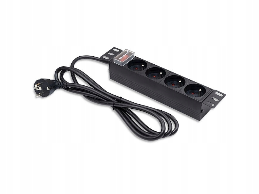 Listwa zasilająca 10" 1U 4-gniazda francuskie wyłącznik 1,8m Qoltec 54602