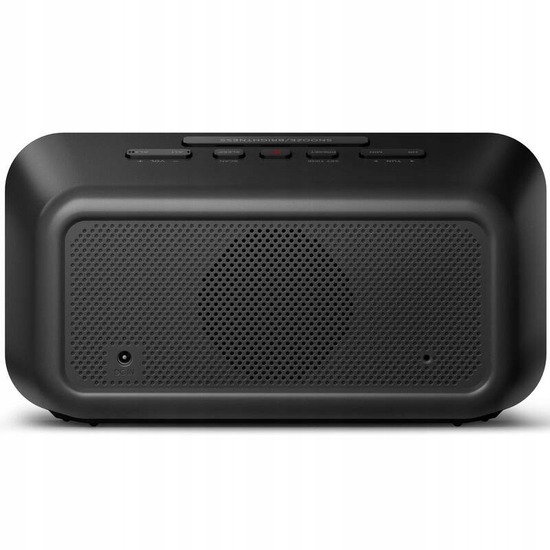 RADIO BUDZIK PHILIPS Sieciowe Na BATERIE FM ALARM DRZEMKA ZEGAR LED GŁOŚNIK Kolor czarny