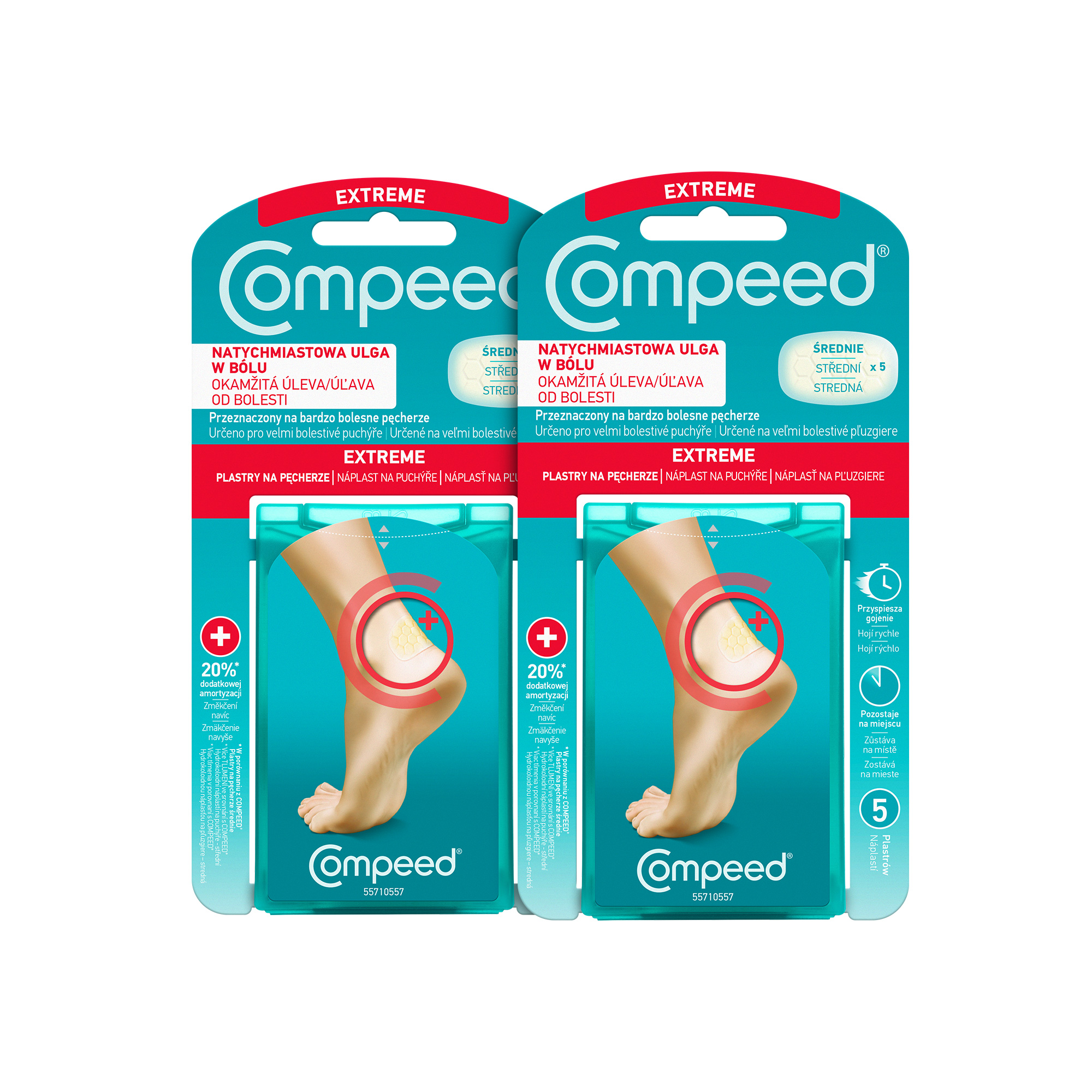 

Compeed plastry na pęcherze pięty Extreme 5 szt x2