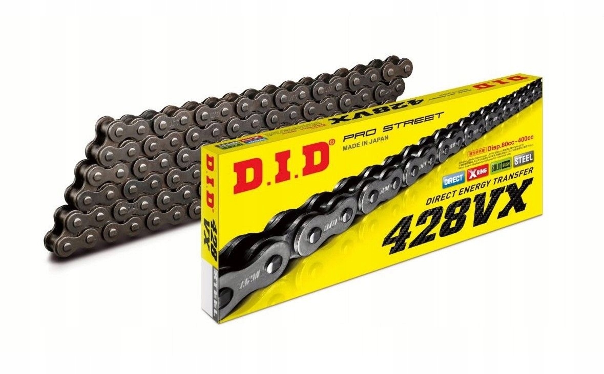DID Hnacia Reťaz 428VX-148 (148 Článkov) X-krúžok (otvorený Uzáver) ()