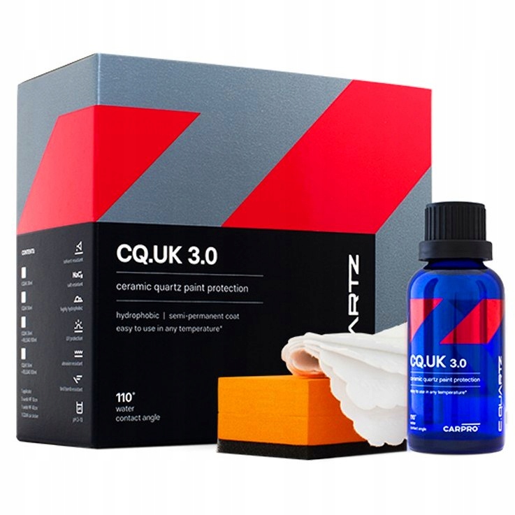 CarPro CQuartz Uk Edition 3.0 kremenná vrstva 50ML aplikátor 5ks