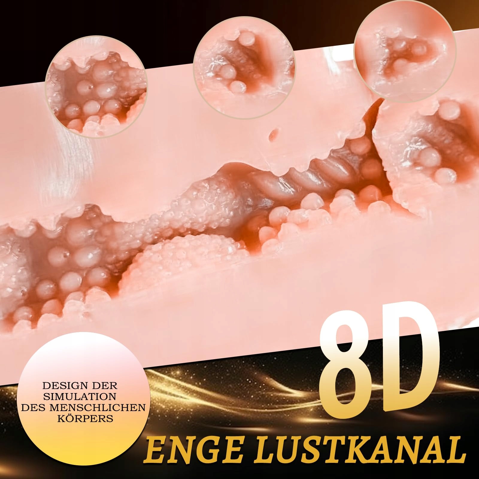 REALISTISCHE Masturbator Dla Mężczyzn 3D Vagina Klitoris Pocket Pussy — miniatura 4