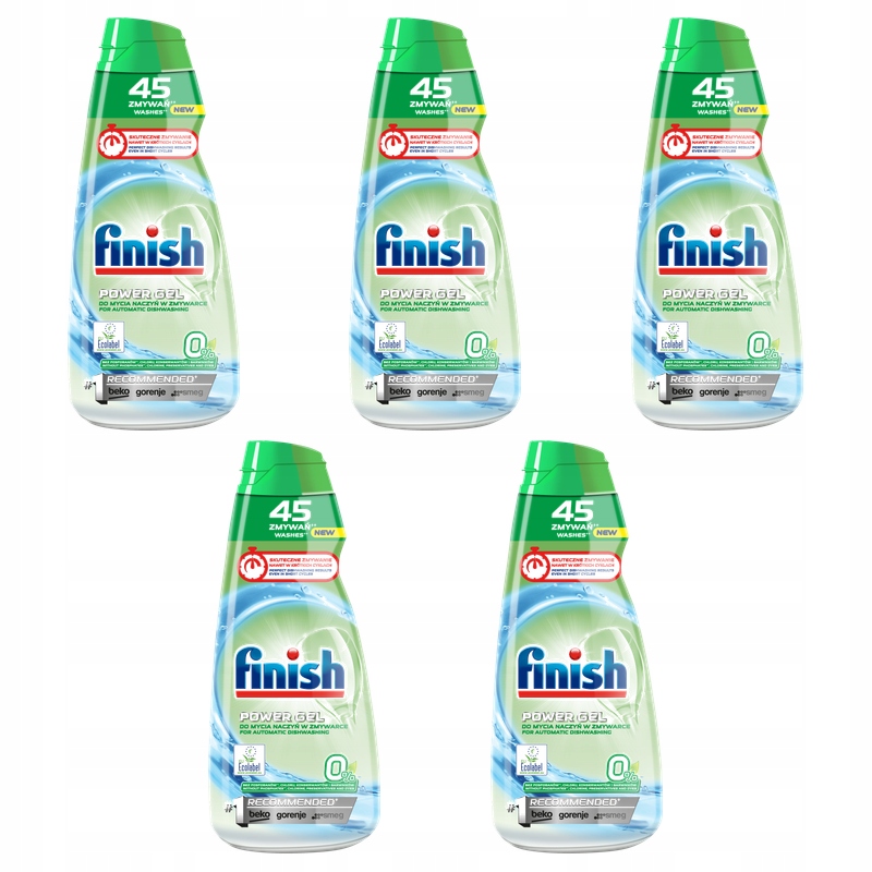 Finish Gel na mytí nádobí v myčce nádobí All-in-1 Max 900 ml 0% X5