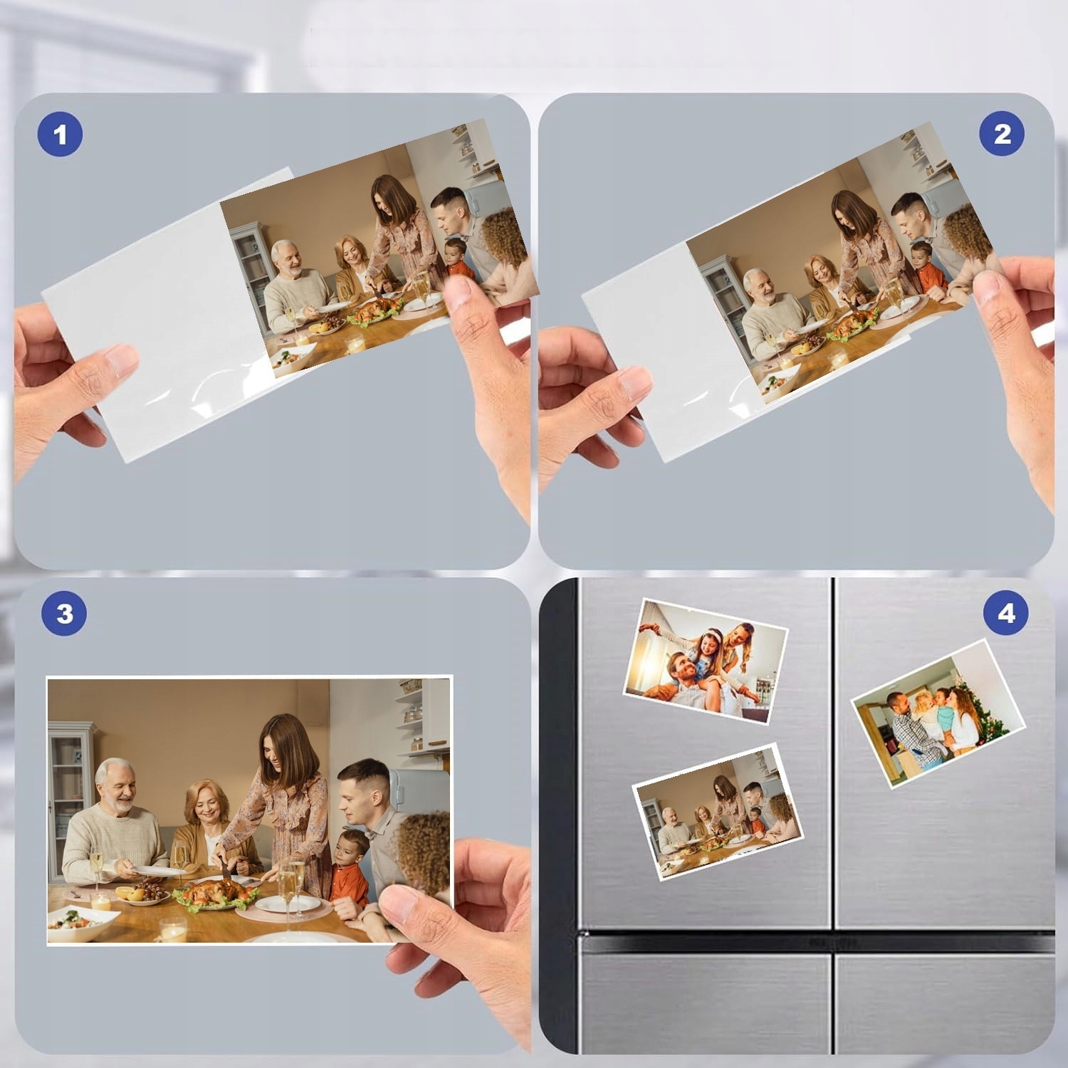 RAMKA BIAŁA NA ZDJĘCIA MAGNETYCZNA 2 SZT. W PUDEŁKU PRZENTOWYM Z SIANKIEM Model Magnetyczna biała ramka