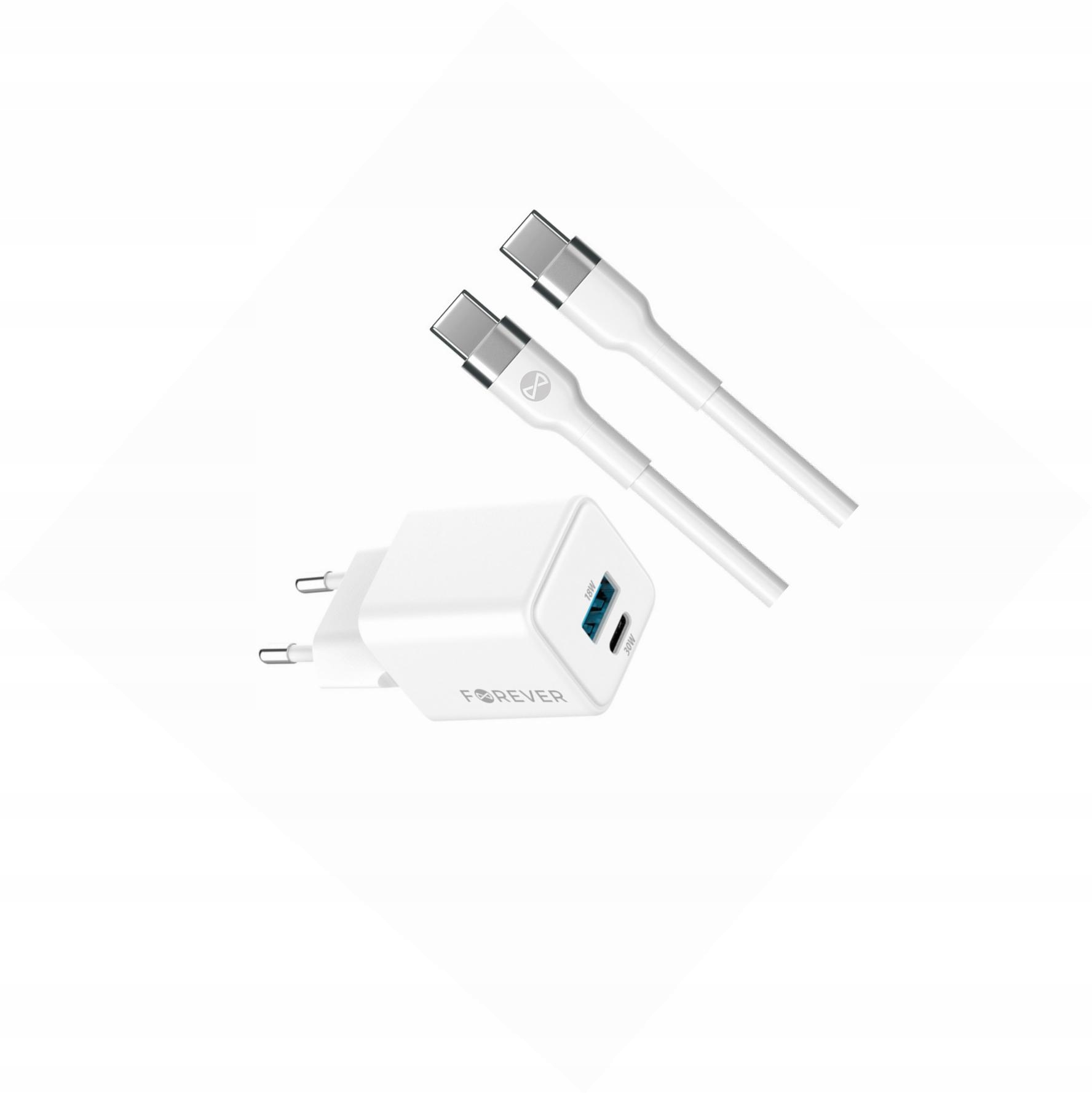 Szybka ładowarka GaN 30W Usb i Usb-c z kablem do Samsung Galaxy M34 5G