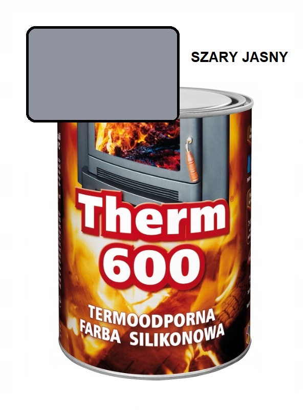 Farba żaroodporna Therm 600 700ml Szary Jasny