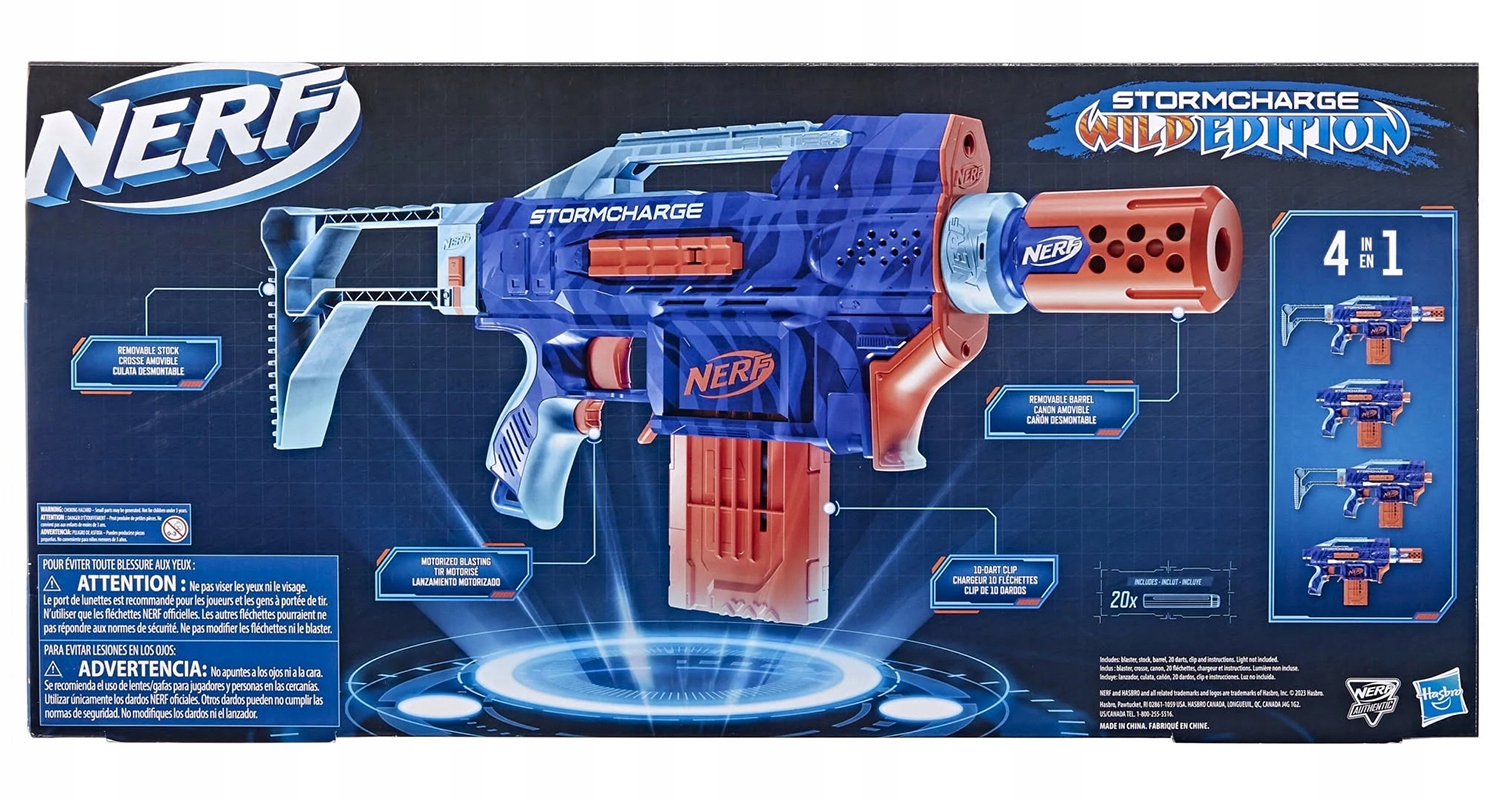 PISTOLET NERF ELITE 2.0 ZESTAW STORMCHARGE WILD EDITION F7376 MEGAPACK Bohater / Bajka brak