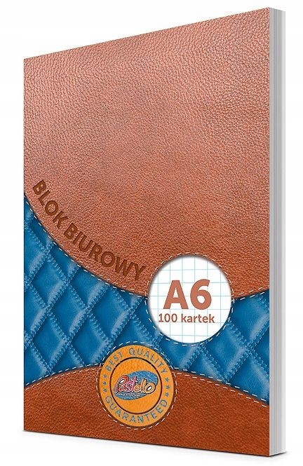 BLOK BIUROWY, A6, W KRATKĘ, 100 KART.,PASTELLO